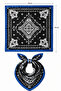 Black Patterned Modal Women's Scarf Bandana 50X50 cm Standard Size Hair Neck Bag Accessory - 2