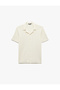 Boat Neck Regular Fit Cotton Textured Short Sleeve Shirt - 3