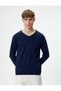 V-Neck Sweater Knitwear Slim Fit Long Sleeve - 3