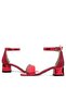 Elsa Red Mirrored Thick Heeled Girls' Evening Dress Shoes - 8
