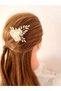 Handmade 2 Pieces Wedding Promise Henna Wedding Bridal Hairpin and Crown Hair Design Accessory Bun Buckle M19 - 2