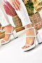 White Thick Heeled Casual Women's Shoes M282462709 - 4