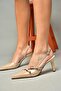 S654071908 Nude Patent Leather Short Heeled Women's Shoes - 5