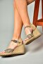 S241414004 Black Fabric Glitter Wedge Heeled Women's Shoes - 2