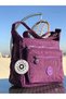 Kilinkir Women's Burgundy Waterproof Crinkle Fabric Multi-Pocket Adjustable Strap Postman Shoulder Bag