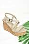 S996054409 Beige Wedge Heeled Women's Shoes - 7