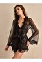 Women's Black Lace Suit Tulle Viscon V - 3