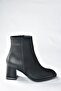 Black Thick Heeled Women's Boots N282921909 - 6