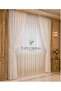 Olympos Gold Gold Leaf Color New Fashion Right/Left Suit Tulle Background Curtain - 3
