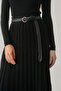 Pleated Knitwear Skirt Black - 3