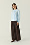 Ribbed Low Sleeve Shirt Baby Blue - 5