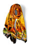 Yellow Kiss Silk Painting Scarf - 4