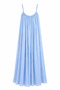Blue tonal striped strap dress