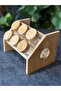 6-Piece Glass Spice Jar Set with Bamboo Stand, Spice Set 3870 - 4