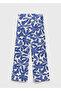 Floral Patterned Straight Cut Pants - 3