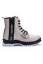 Fashion Leather Zippered Thermo Sole Girls' Boots - 4