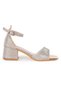 Elos Striped Daily Girl's 4 cm Heeled Sandals Shoes - 4