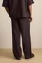 Men's Oversize Cotton Shirt and Trousers Two-Piece Set Brown - 7