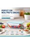 Glass Food Storage Container 400 ml Rectangular Airtight Leakproof Microwave Safe BPA Free MCRB-040 - 3