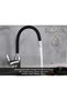 Eska Black Spiral Movable Spout Luxury Kitchen Sink Faucet Tap Fountain