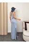 Breathable, Shimmering, Slit-Cut, Long Dress for Both Beach and Everyday Wear. - 4
