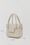 Cream D63 Women's Daily Hand and Shoulder Bag with Adjustable Shoulder Strap and Large Internal Volume - 2