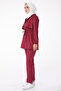 Front Tie Double Suit Claret Red - 27073 - 4