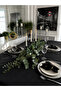 Royal Linen Textured Tablecloth Black (Napkins Not Included) - 7