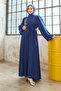 Lora Stone Embellished Abaya - Indigo