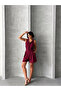 Women's sleeveless shirt collar belt detailed stylish linen jumpsuit - 4