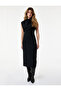 Mock Neck Sleeveless Slit Detailed Basic Long Dress - 2