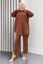 Pearl Detailed Suit Brown 19259 - 3