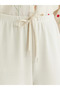 Women's Belted Beige Trousers - 15369156 - 7