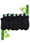 Men's Black Seamless Sneakers Ballet Invisible Sports Bamboo 6-Piece Socks - 2