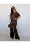 Buketli̇ Women's One-Shoulder Strap Blouse with Satin and Lace Detailing and Bottom Base with Lace Detailing - 2