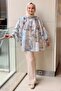 Wide Sleeve Patterned Shirt - 3