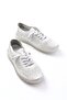 Zri̇n-365 White Patterned Genuine Leather Full Orthopedic Comfort Sports Ballet Flats - 3
