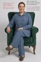 Plus Size Summer Loose Fit Mom Two-Piece Set with Double Pockets - Lightweight Strawberry Fabric Shirt and Wide-Leg Pants Set - 5