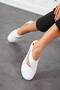 Norrsken Women's Genuine Leather Laceless Summer Comfortable Shoes White - 3