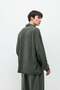 Oversized washed shirt with pocket detail - khaki - 4
