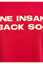 Slogan Printed Red T-Shirt Loose Fit / Relaxed Comfortable Cut 1614000-80791 - 7