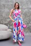 Women's Patterned Sleeveless Belted Jumpsuit 250587 - - 2