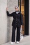 Bag Pocketed Trousers and Denim Suit - Black - 5