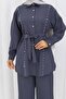 Pearl Belted Double Suit Gray 19265 - 2