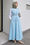 Asymmetric Vest Double Suit Baby Blue