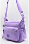 Women's Purple Water Resistant Fabric Messenger Shoulder Bag 4100 - 4