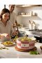 Emaye Pink Bird Frying Pan Gold - 2