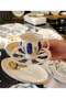 6-Person Porcelain Veloura Blue Coffee Cup - 3