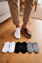 Men's Cotton Combed Cotton Sports Socks Seamless Toe Ankle Length Socks Set of 6 - 2