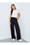 Ribbed Wide Leg Pants with Elastic Waistband - 3